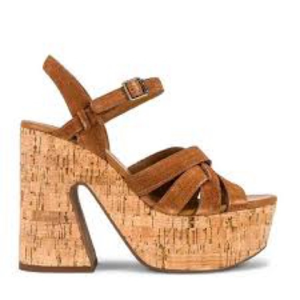 Free People Lisbon Mary Jane Platform, Brandy Suede, Size 8.5